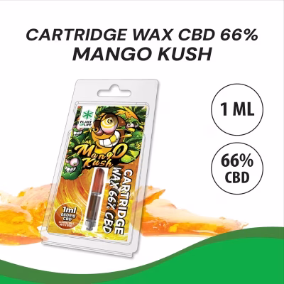 Cartucho Wax Mango Kush 1ml 66% CBD