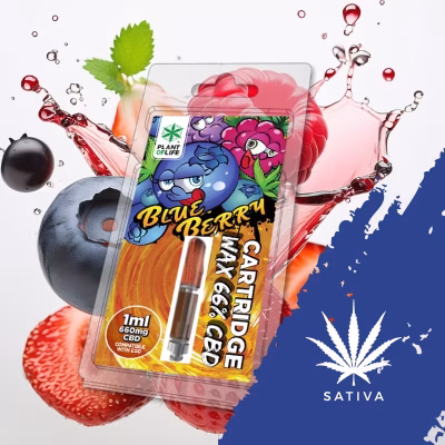 Cartucho Wax Blueberry 1ml 66% CBD