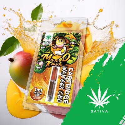 Cartucho Wax Mango Kush 1ml 66% CBD