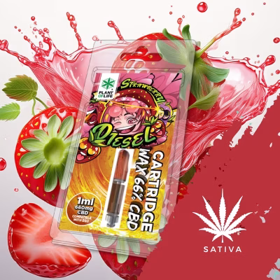 Cartucho Wax Strawberry Diesel Kush 1ml 66% CBD