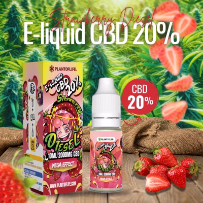 E-LIQUIDO STRAWBERRY DIESEL CBD 20 % 10ML