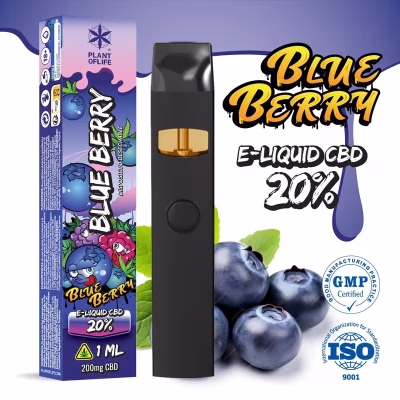 Vaporizador deesechable Eliquid 20% CBD Blueberry 1ML