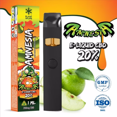 Vaporizador desechable Eliquid 20% CBD Amnesia 1ml