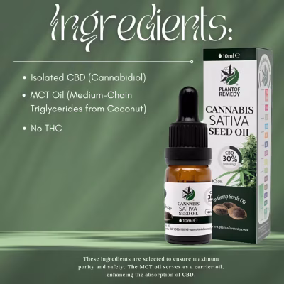 Aceite de Cannabis Sativa 30% CBD 10ml de Plant of Life