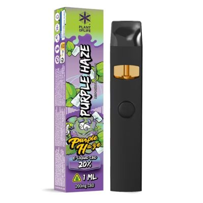 Vaporizador desechable Eliquid 20% CBD Purple Haze 1ml