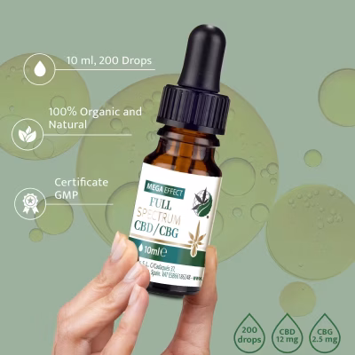 ACEITE DE CANNABIS SATIVA FULL SPECTRUM 25% CBD 5% CBG 10ML