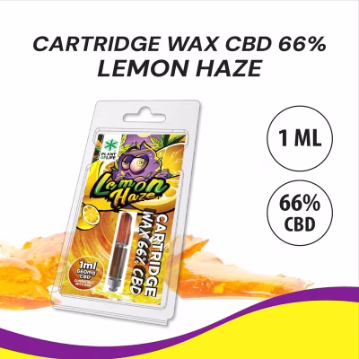 Cartucho Wax Lemon Haze 1ml 66% CBD