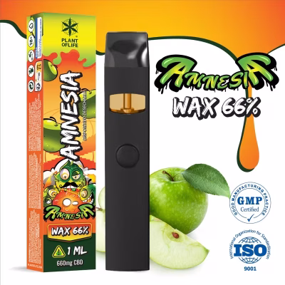 Vaporizador desechable Wax 66% CBD Amnesia 1ml