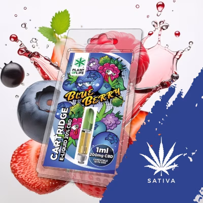 Cartucho E-Líquido Blueberry 20% CBD 1ml