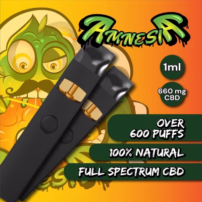 Vaporizador desechable Wax 66% CBD Amnesia 1ml