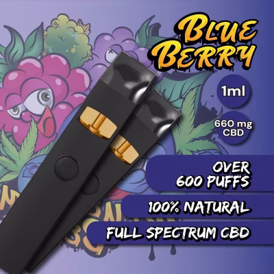Vaporizador desechable Wax 66% CBD Blueberry 1ml