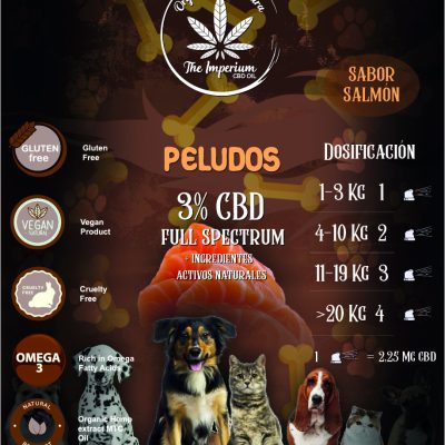 Aceite 3% CBD para mascotas Peludos 10% OFF