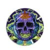 Cenicero Metal Basic Skull Leaf 13.5 cm.