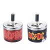 Cenicero Metal Presion Giratorio AC/DC 9 cm. Pack 2 ud.