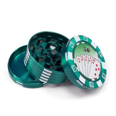 Grinder Polinizador Metal Ficha Casino 50 mm. Pack 3 ud