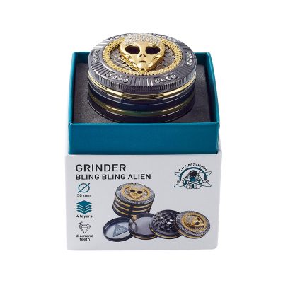 Grinder Polinizador Metal Gift Box Diamonds Alien 50 mm