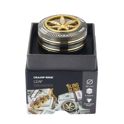Grinder Polinizador Metal Gift Box Diamonds Leaf 50 mm