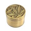 Grinder Polinizador Metal Gold Leaves 50 mm
