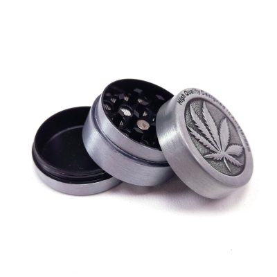 Grinder Polinizador Metal Leaf Silver 30 mm