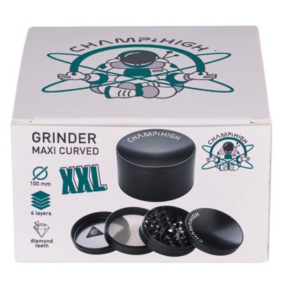 Grinder Polinizador Metal XXL Curved Black 100 mm