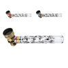 Pipa Cristal & Metal Skull 90 mm. Mix Color