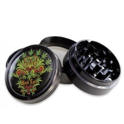 Grinder Polinizador Metal Black Leaf Calavera Hoja 50 mm