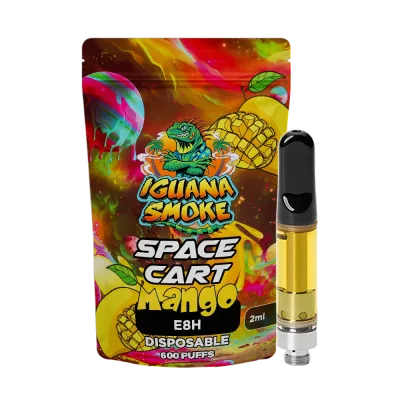 Cartucho E8H 90 % Space Vape Mango de Iguana Smoke